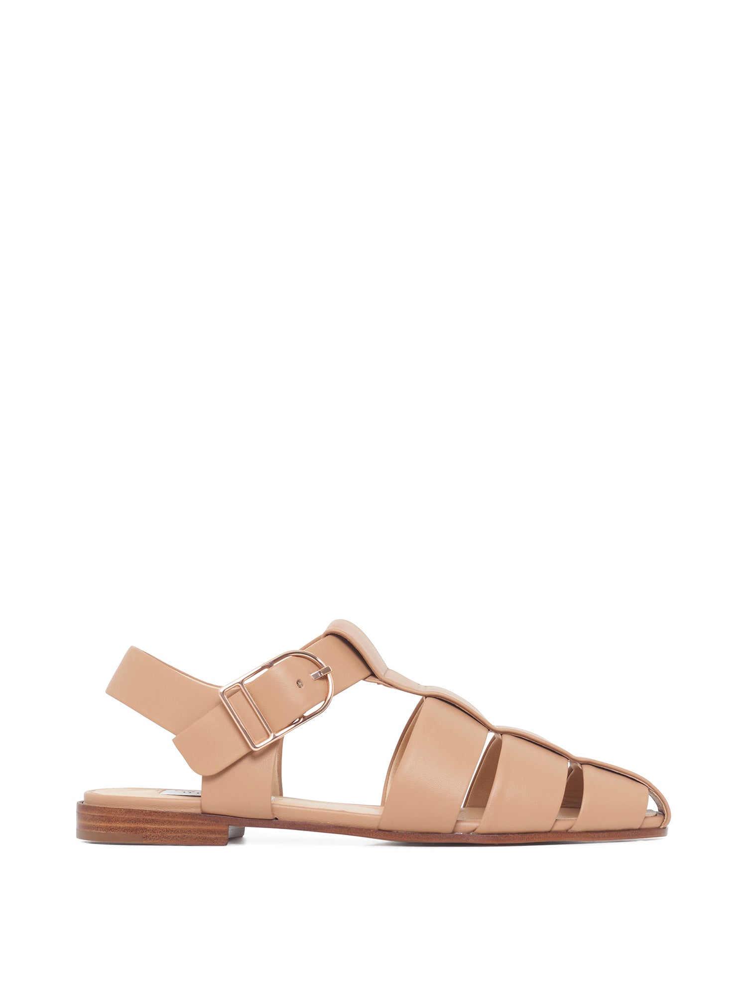 Lynn Nappa Leather Flat Sandals