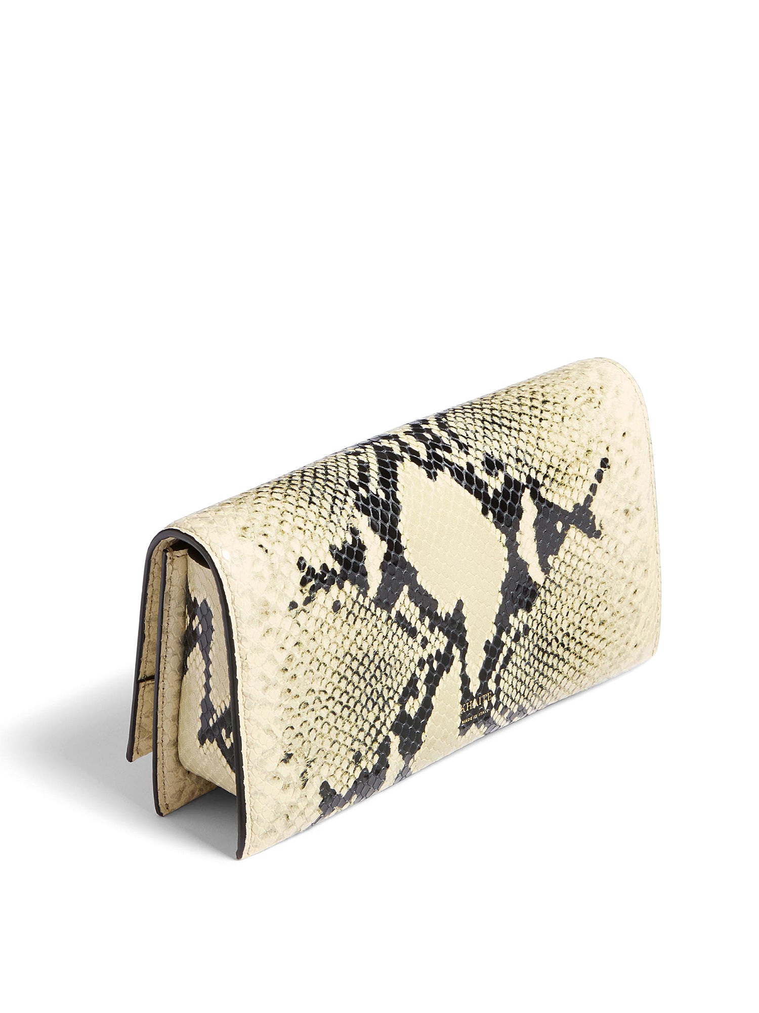 Python-Embossed Sculpted Hand Clutch