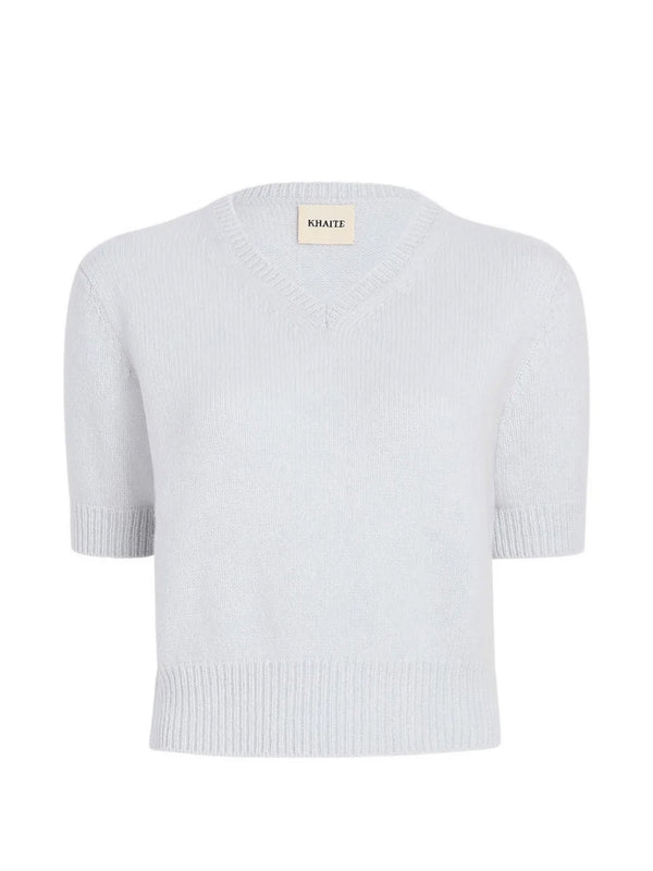 Jas Short-Sleeve Cashmere Sweater