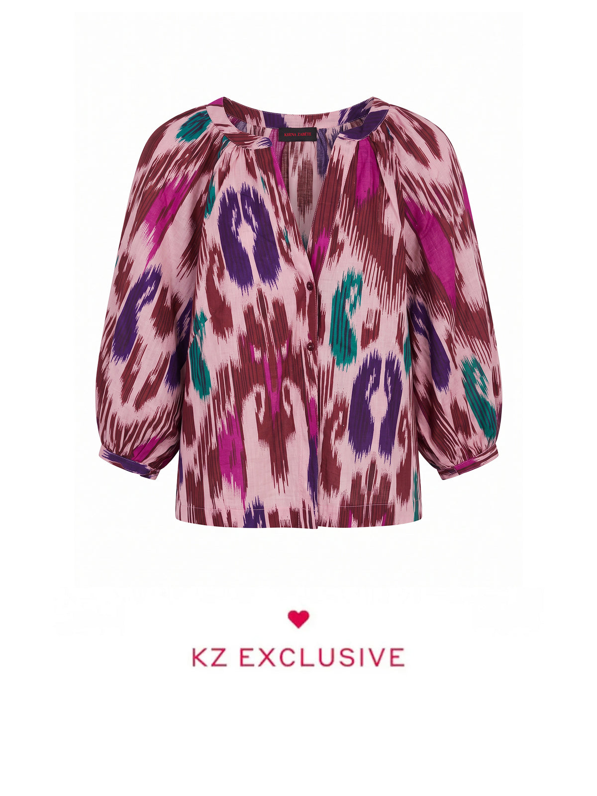 JoAnne Ikat Cotton Blouse
