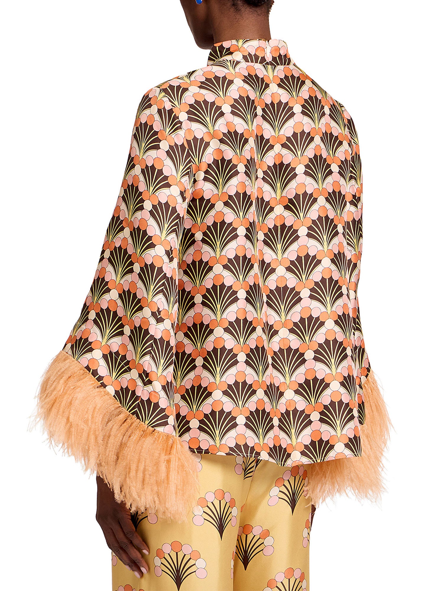 La DoubleJ | Silk Twill Make An Exit Top with Feathers – Kirna Zabête