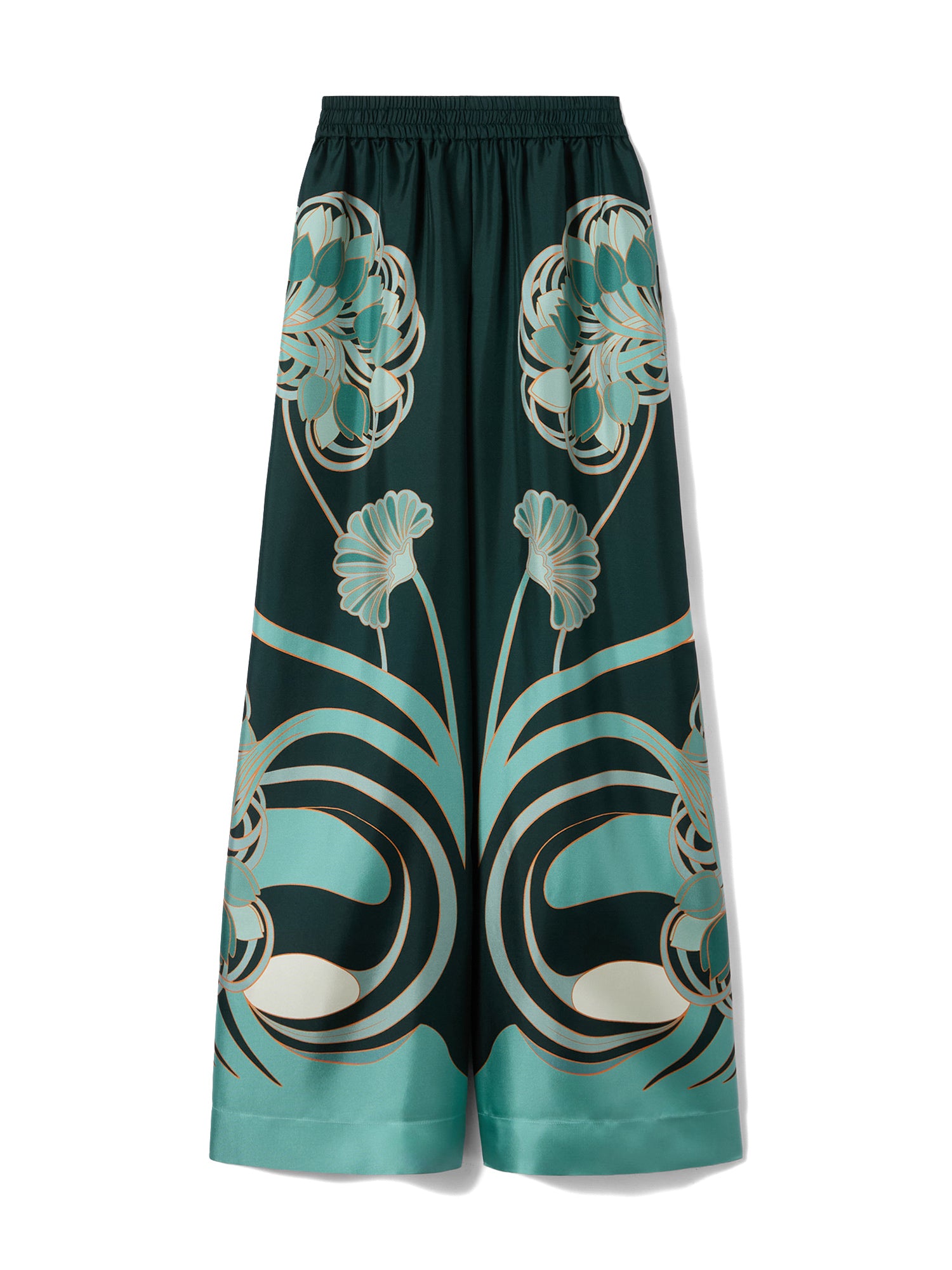 Silk Twill Palazzo Pants