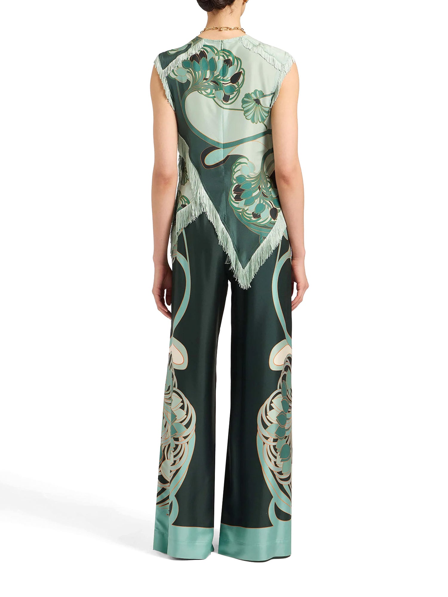 Silk Twill Palazzo Pants
