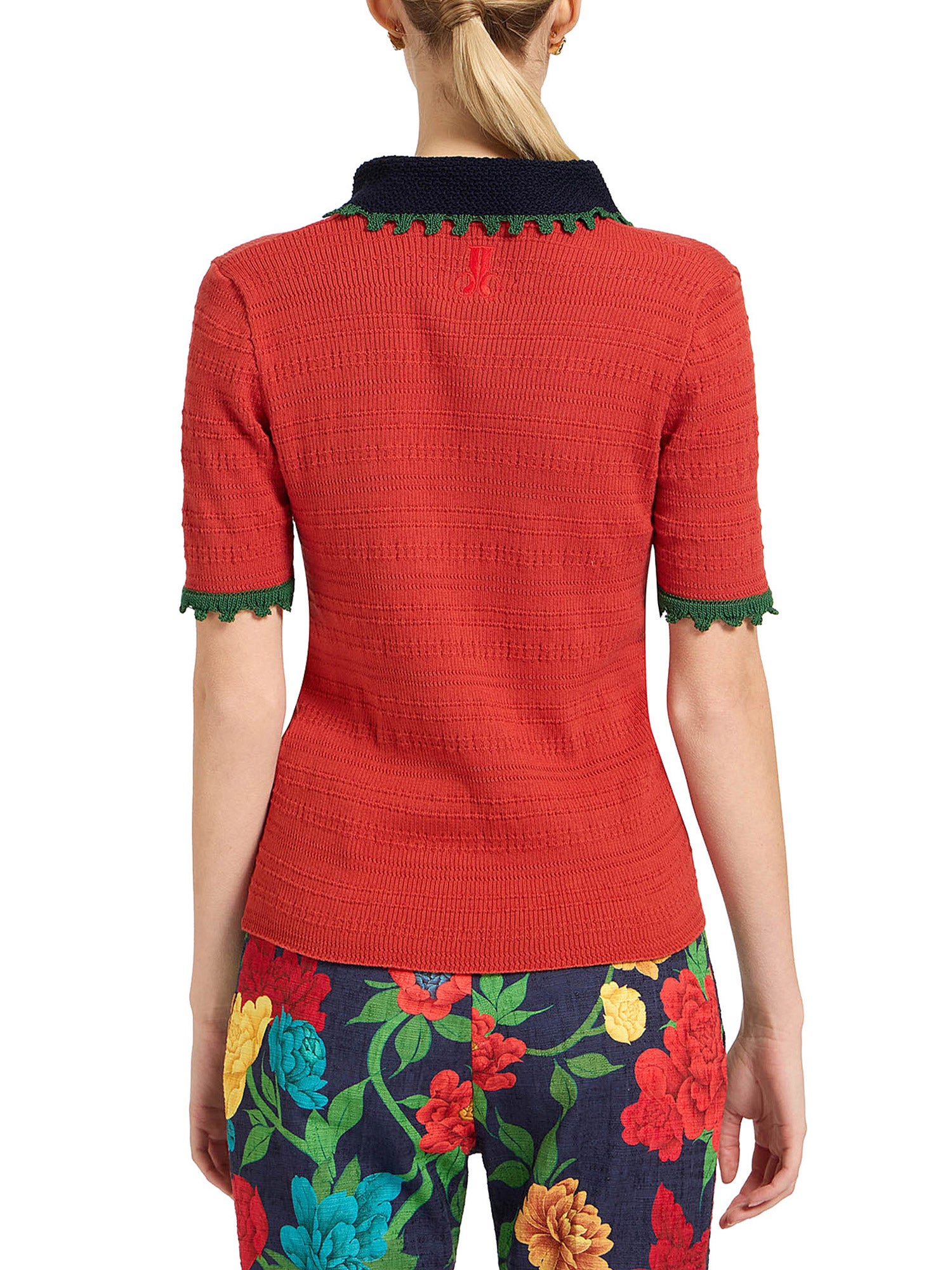 Picket Cotton-Cashmere Polo Top