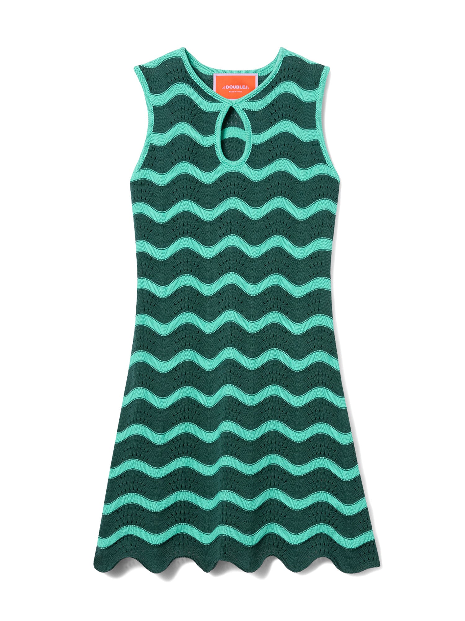 Wavy Crochet Cotton Mini Dress