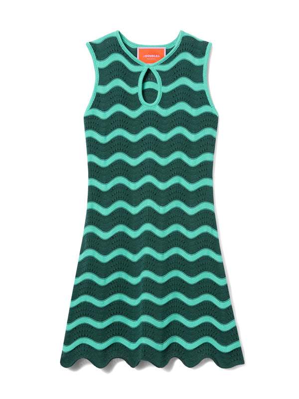 Wavy Crochet Cotton Mini Dress