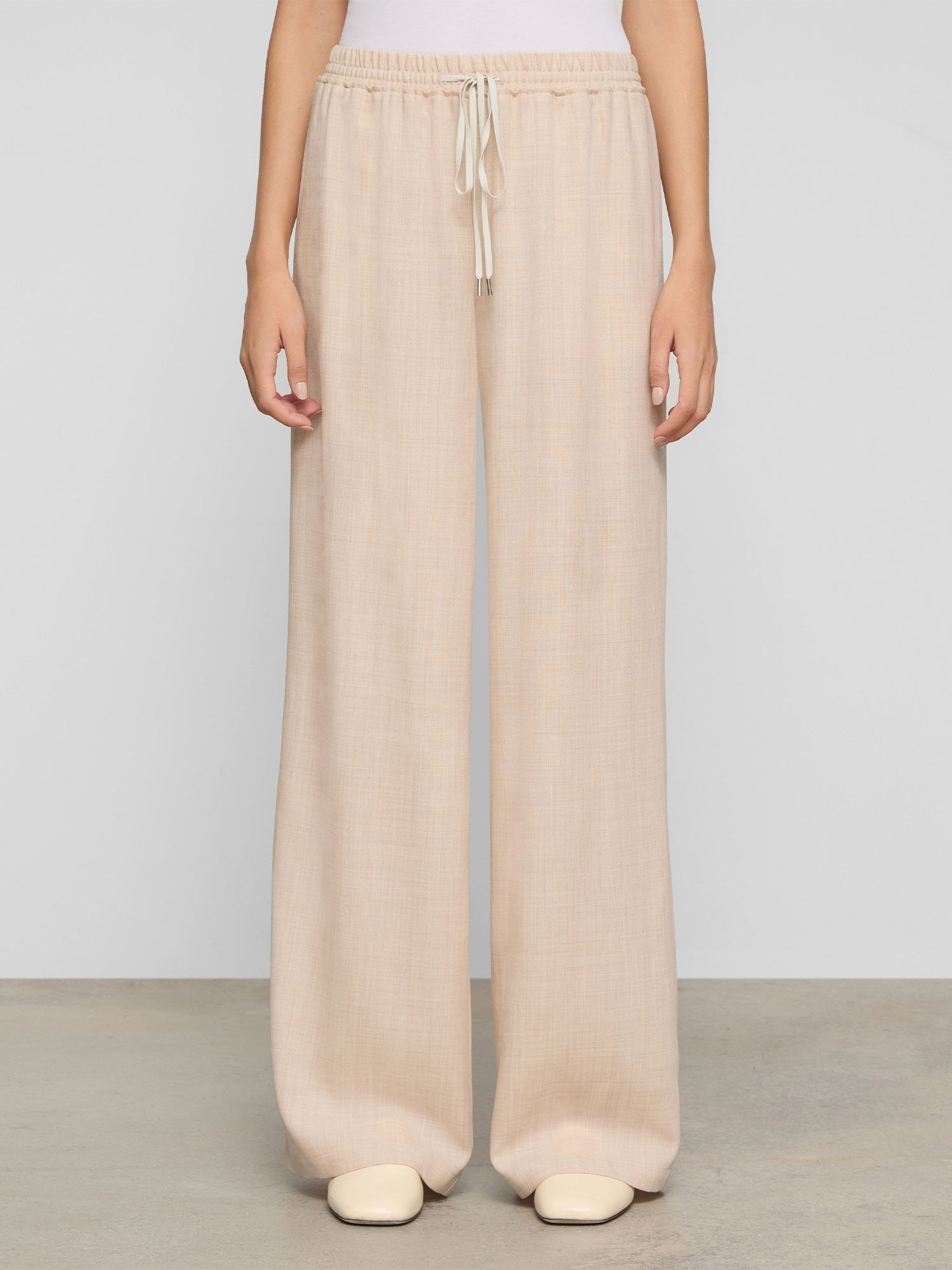 Penn Wool-Silk Wide Leg Pants