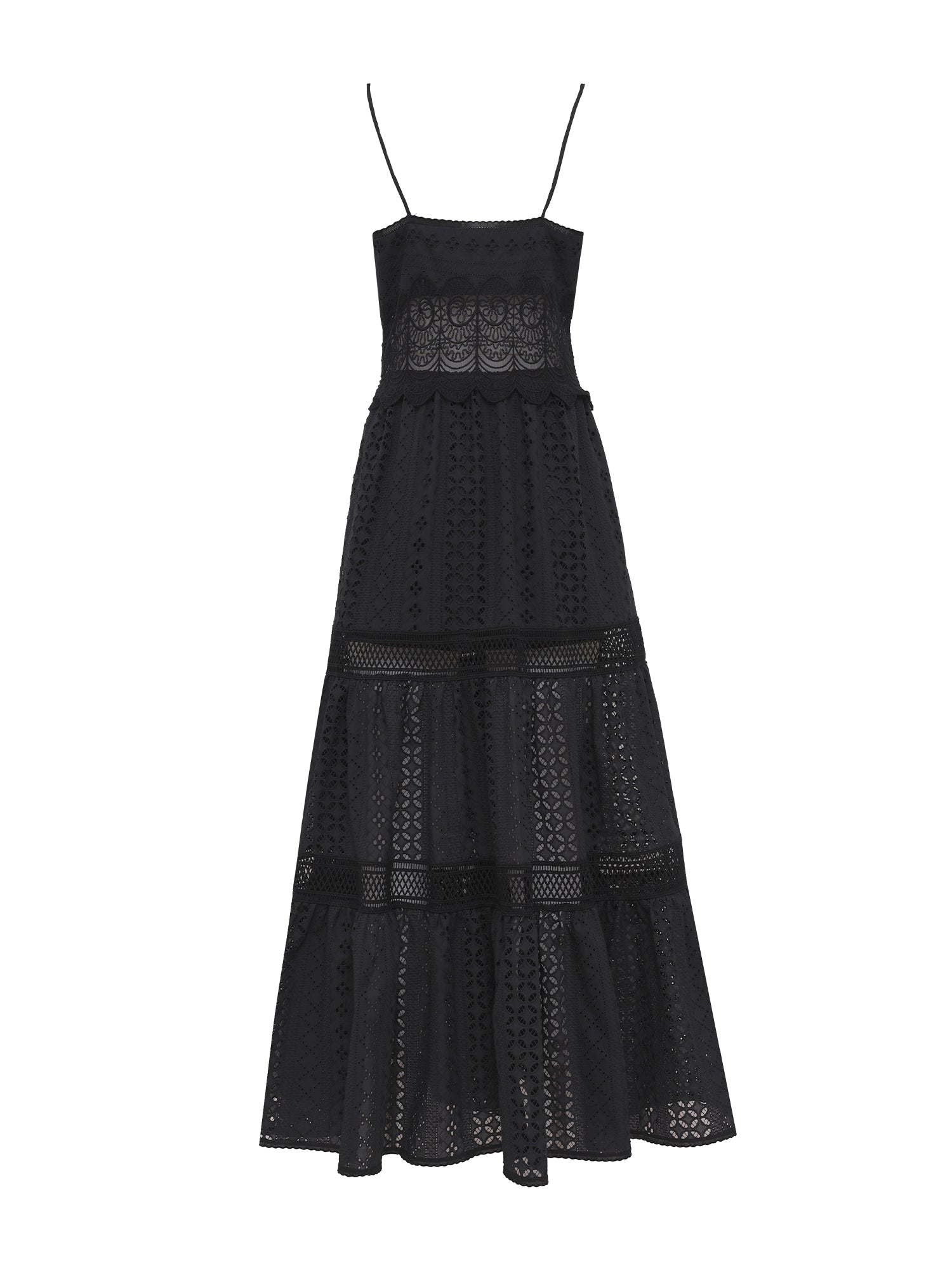 Demi Macrame Intarsia Midi Dress