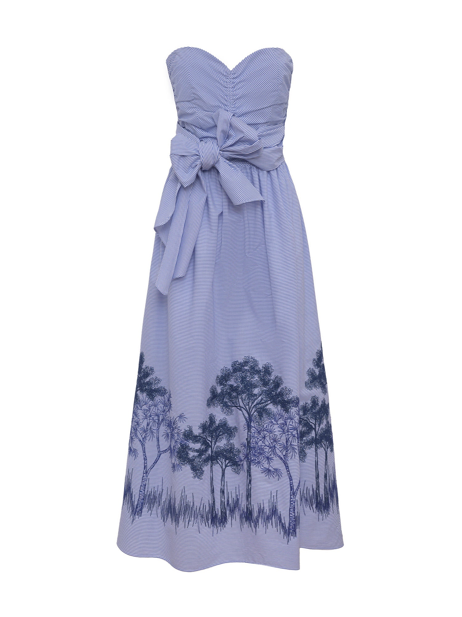 Desidera Strapless Cotton Midi Dress