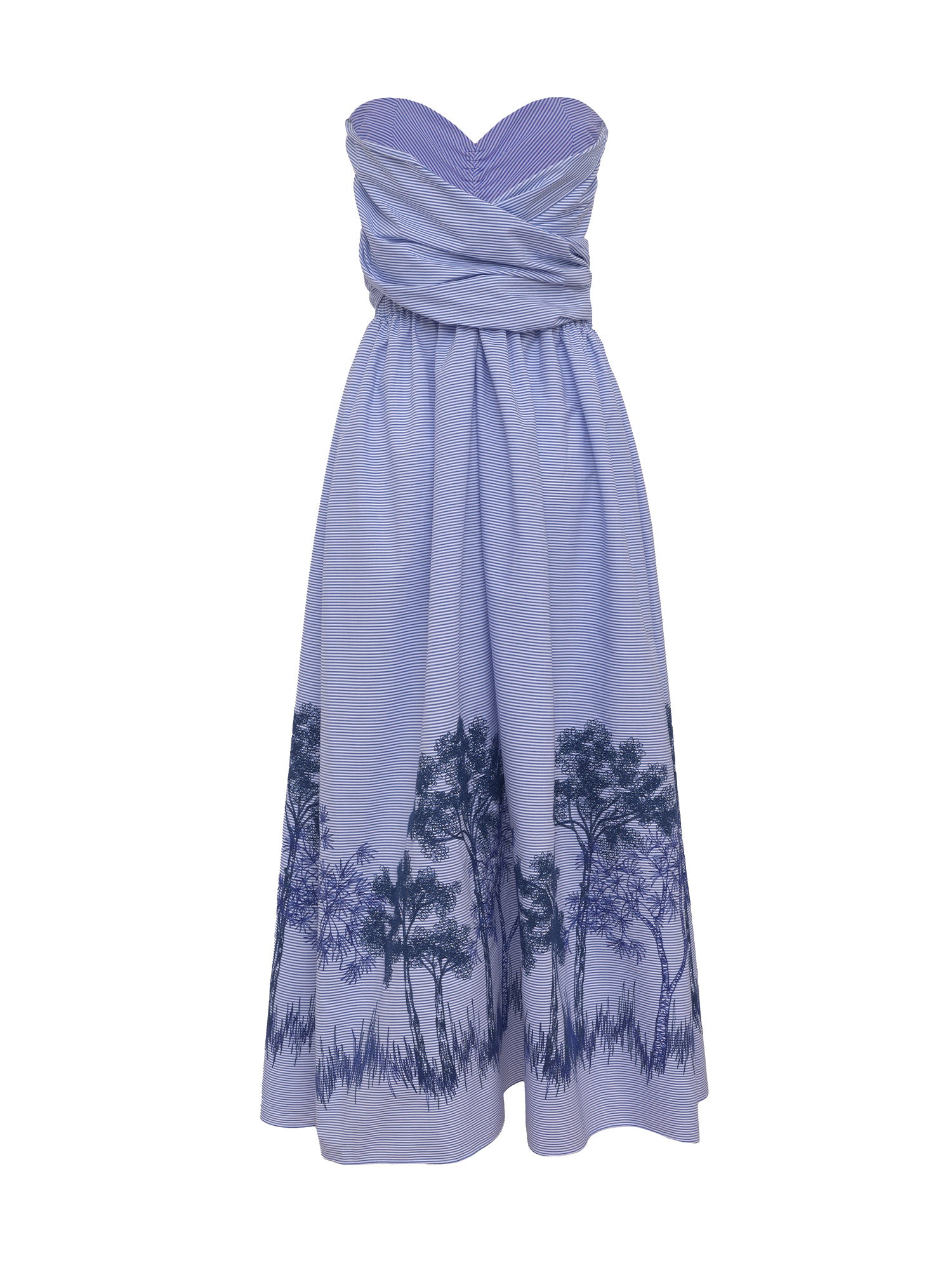 Desidera Strapless Cotton Midi Dress