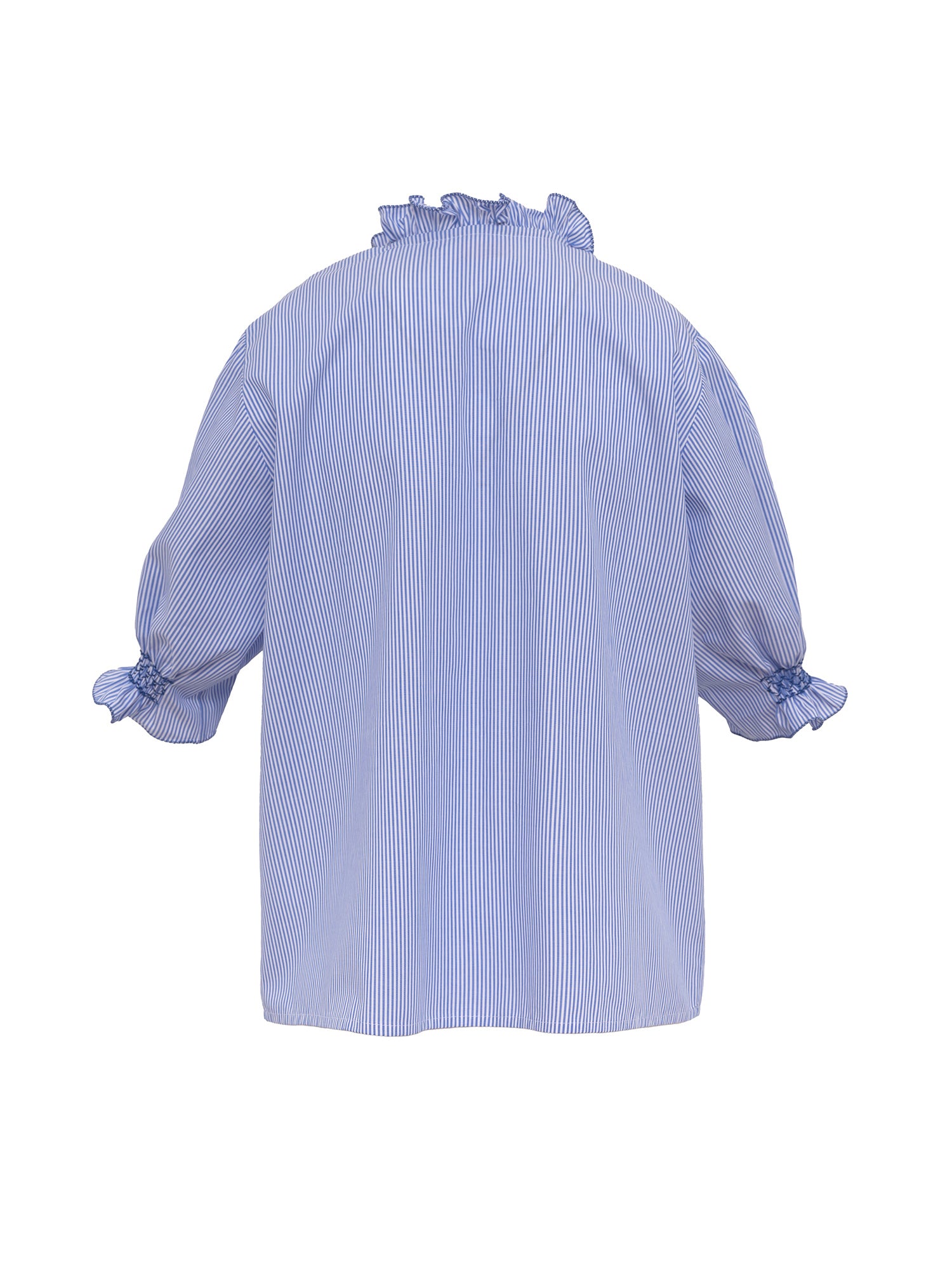 Milvia Smocked Cotton Short-Sleeve Blouse