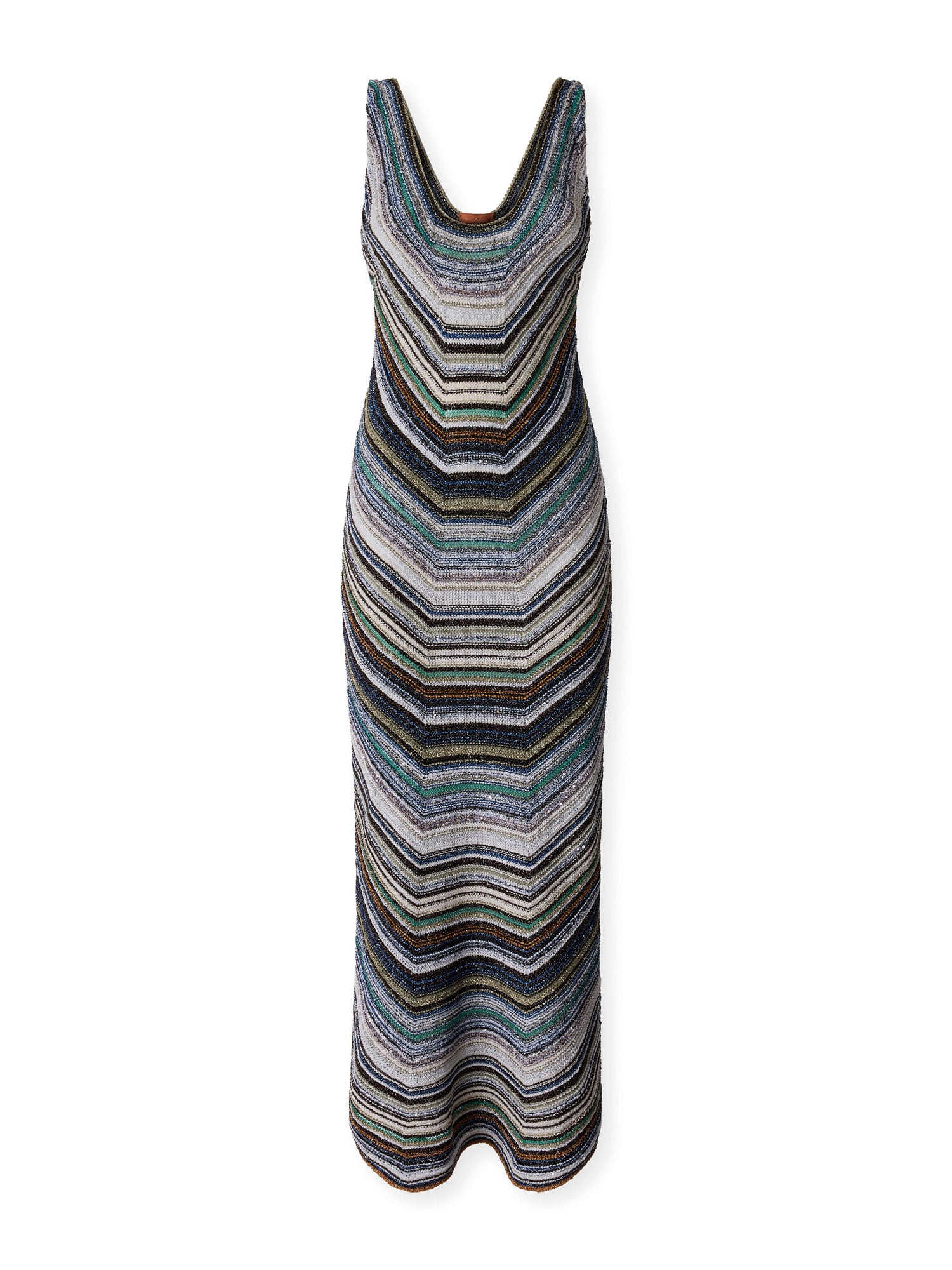 Striped Lamé Maxi Dress