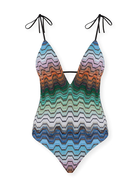 MISSONI  シール織毛布 新品未使用 180x200cm MISSONI | Raschel Lamé Striped One-Piece – Kirna Zabête