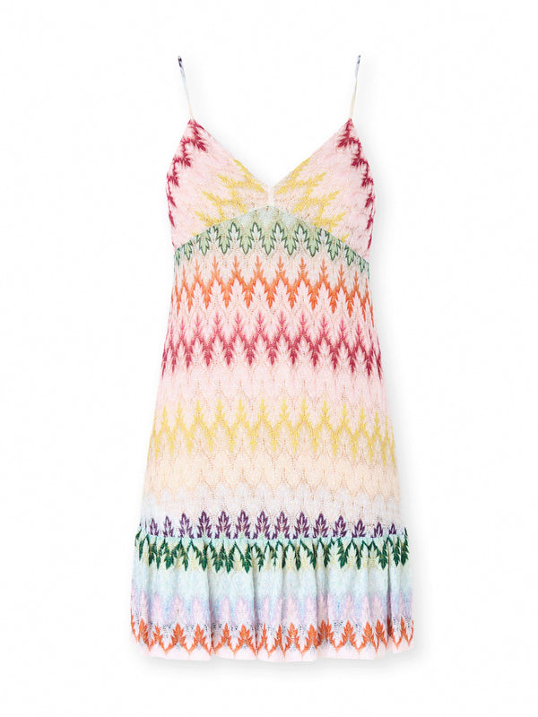 Zigzag Lace Mini Dress