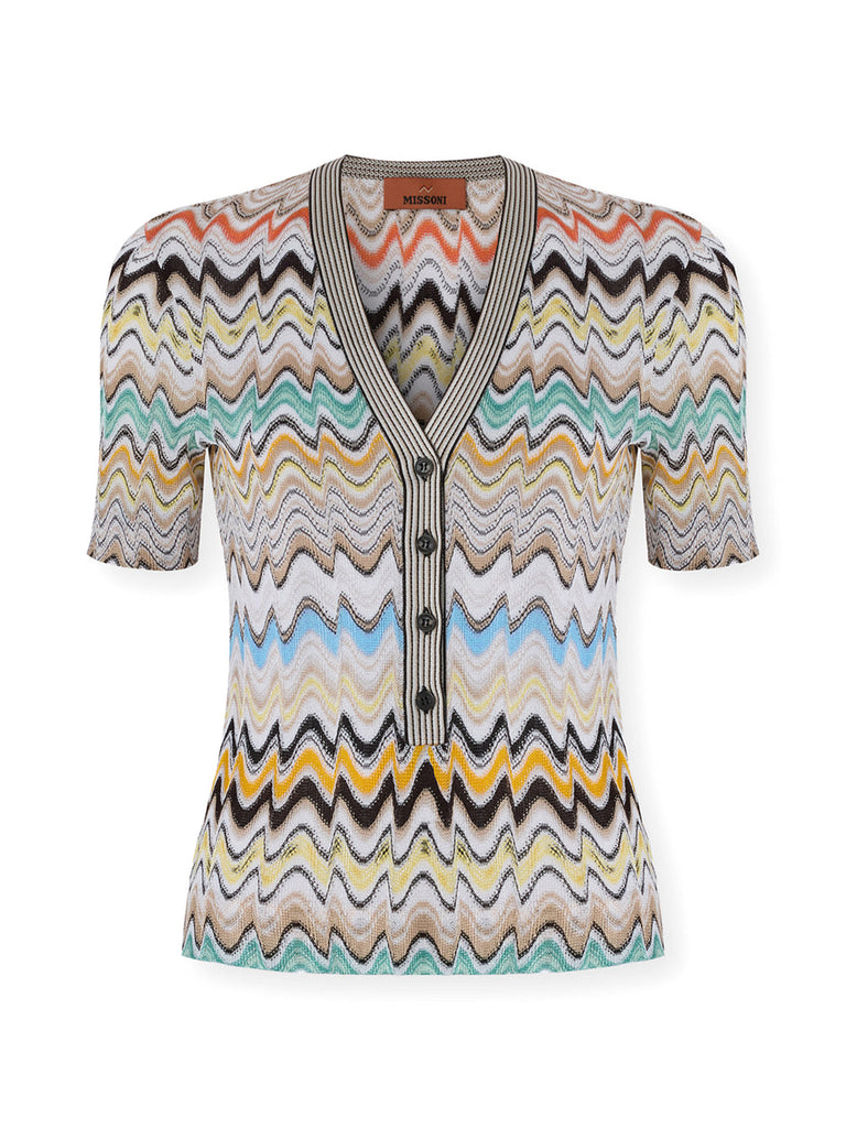MISSONI | Chevron Knit Short-Sleeve Top – Kirna Zabête