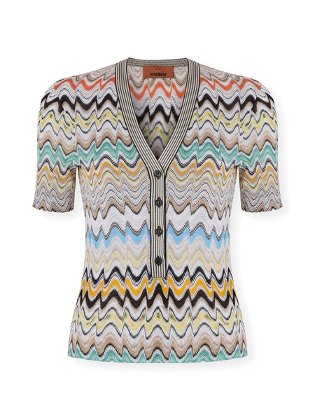 MISSONI | Chevron Knit Short-Sleeve Top – Kirna Zabête
