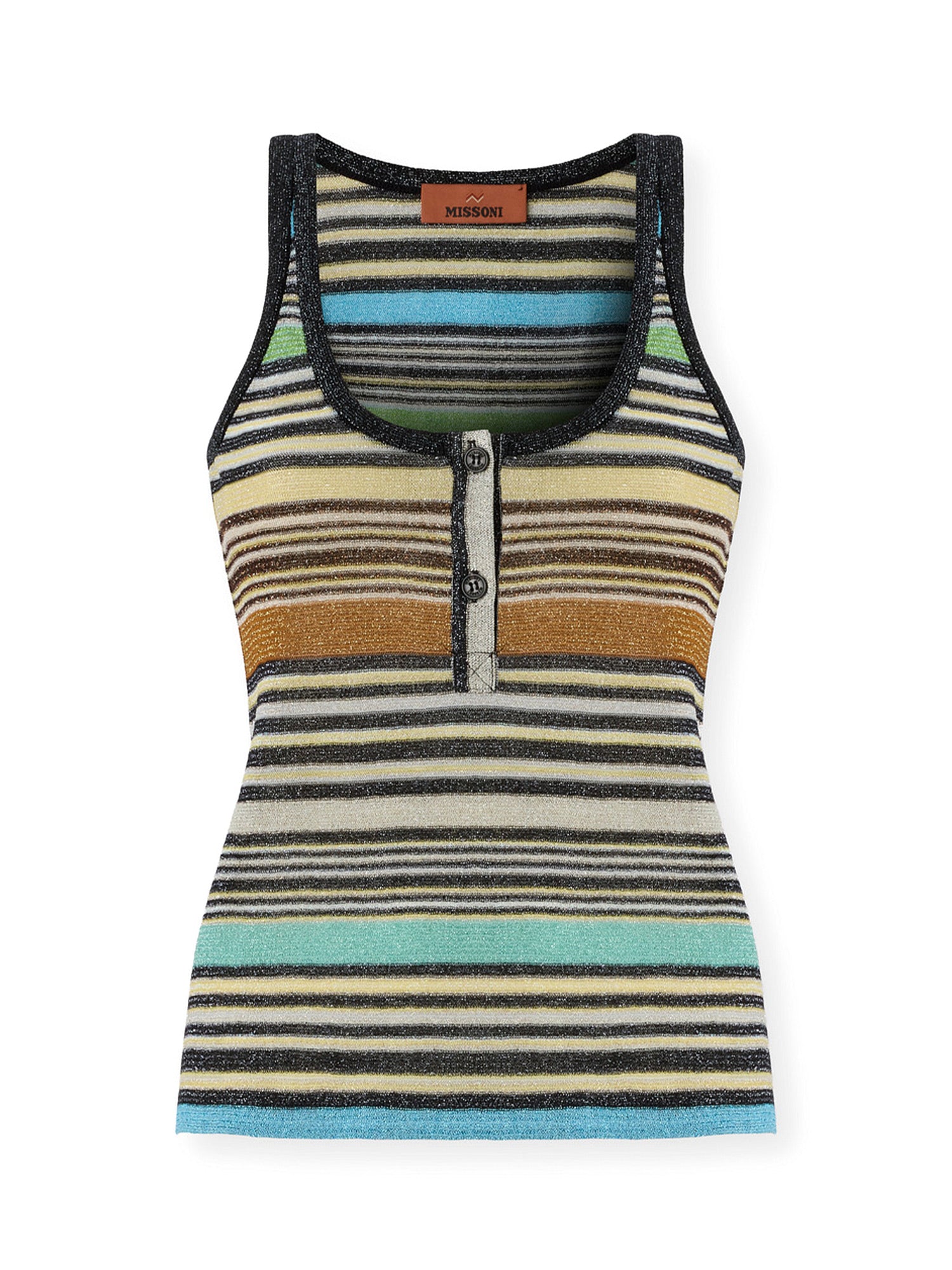 Striped Metallic Knit Tank