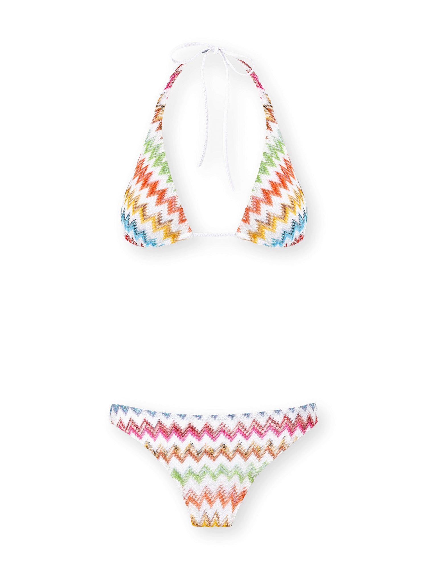 Zig-Zag Lamé Triangle Bikini