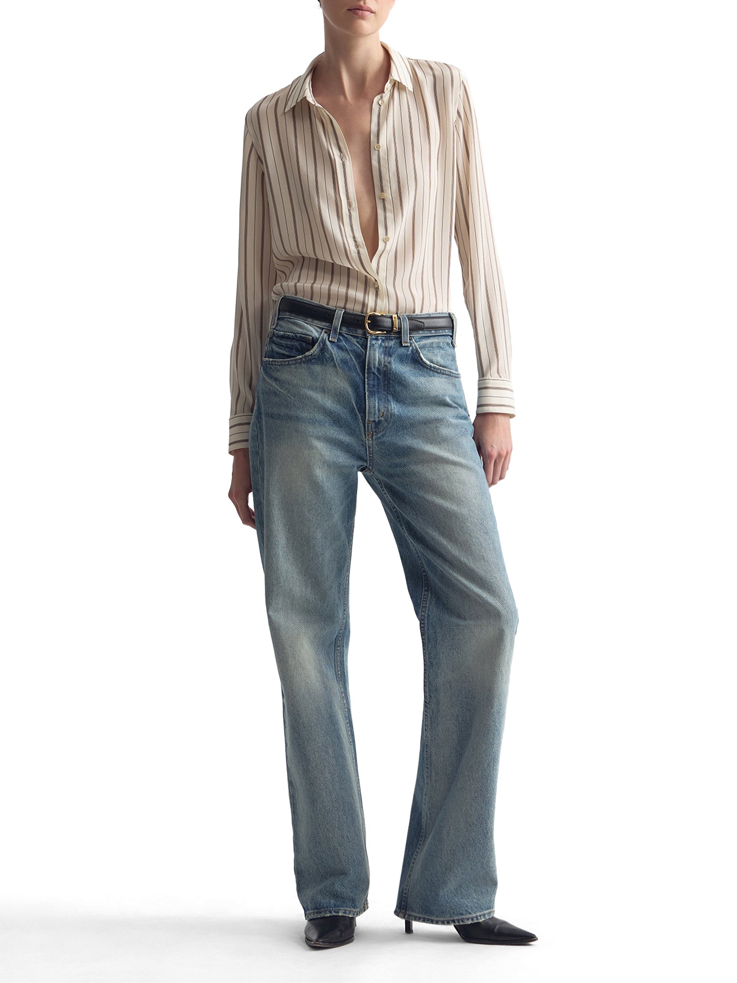 Gaia Striped Silk Shirt