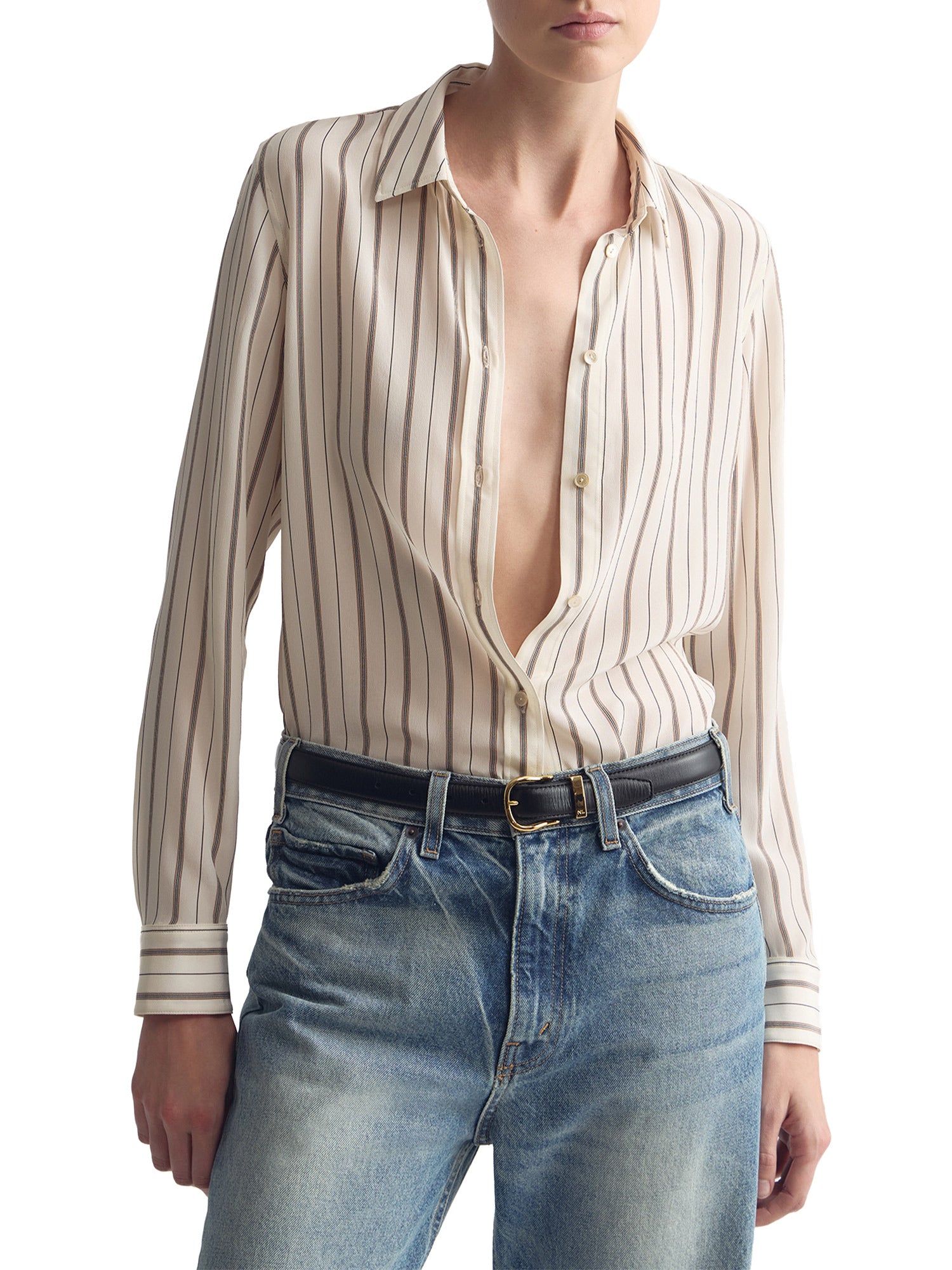Gaia Striped Silk Shirt