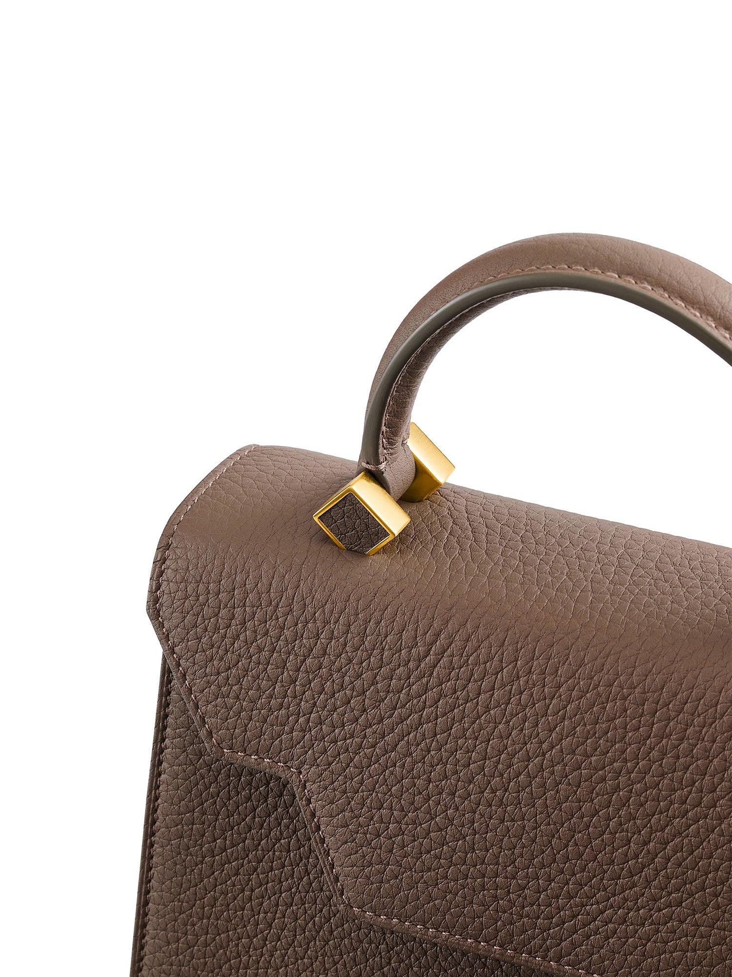 Genevieve PM Taurillion Bag with Brushed Gold