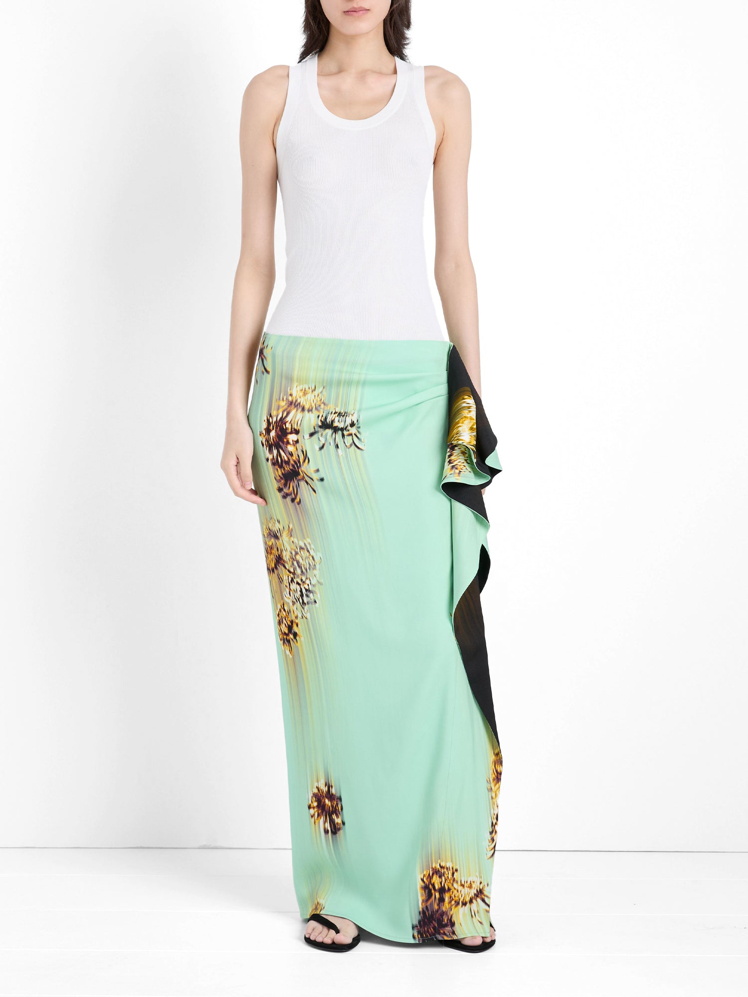 Cella Matte Double Crepe Maxi Skirt