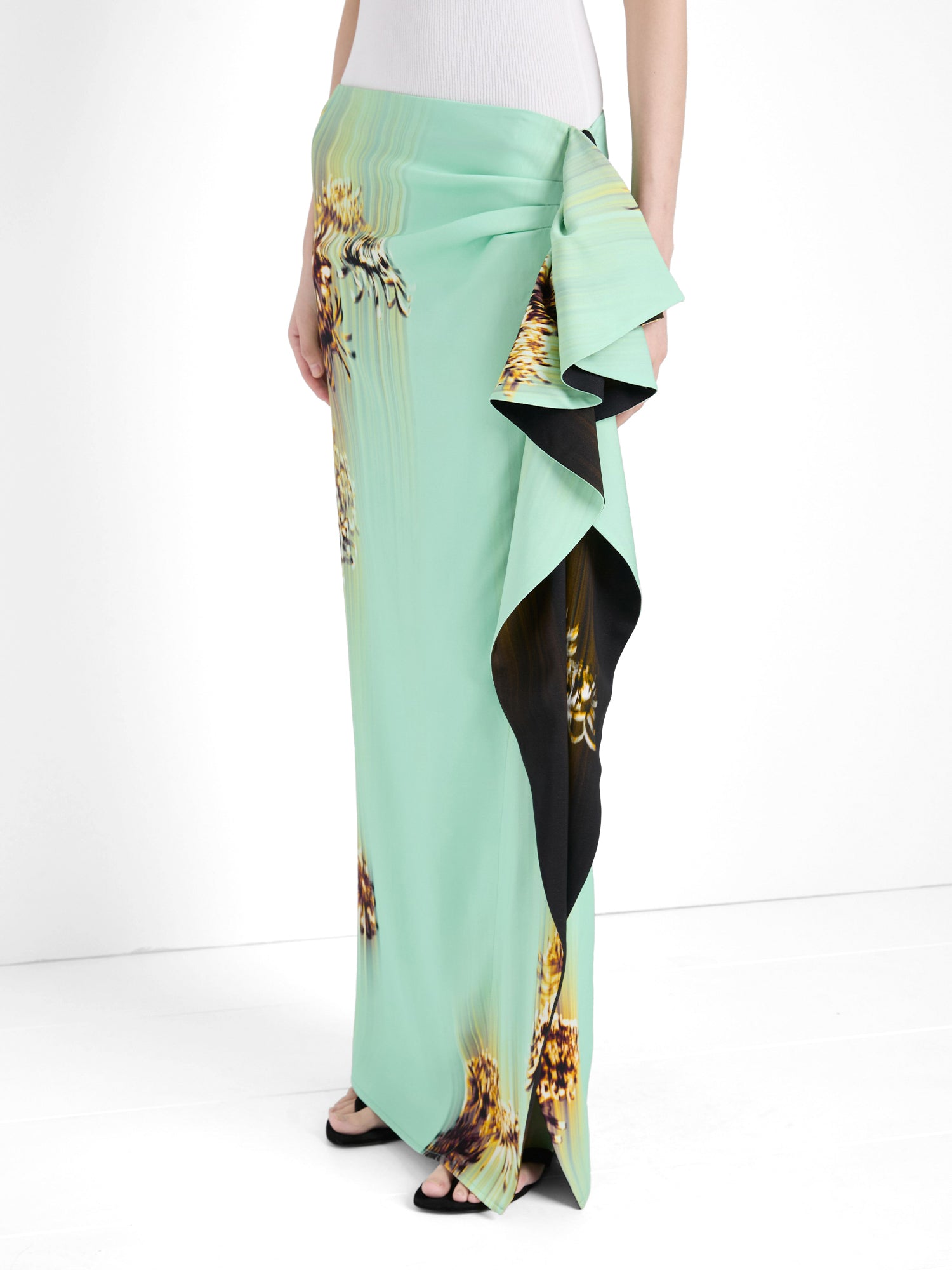 Cella Matte Double Crepe Maxi Skirt