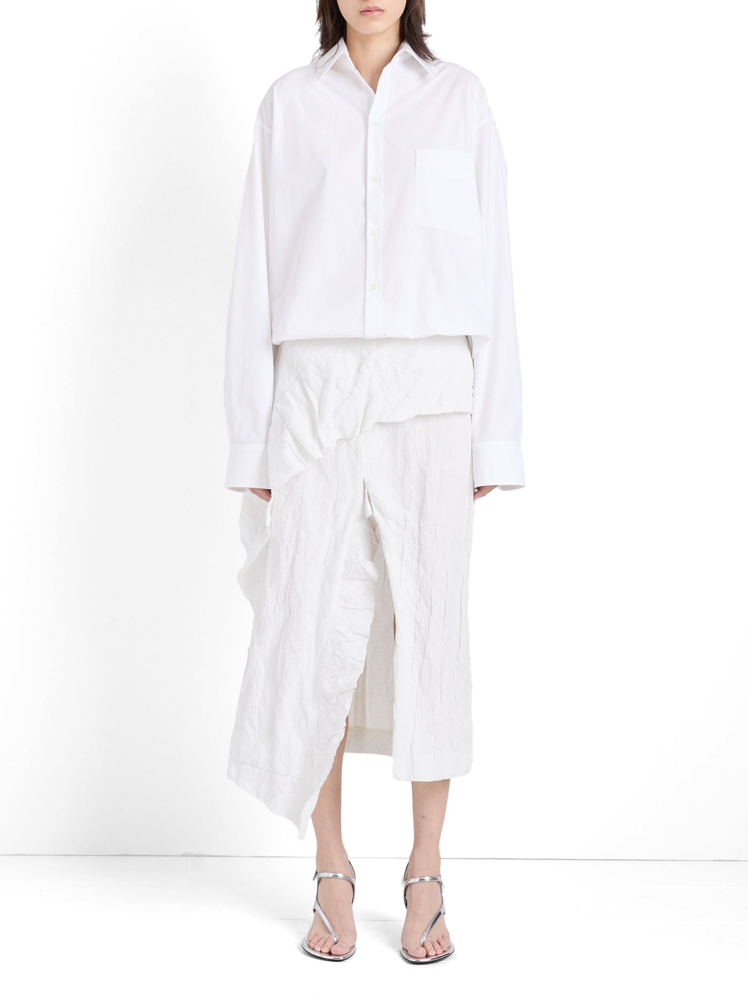 Hansly Memory Cotton Midi Skirt