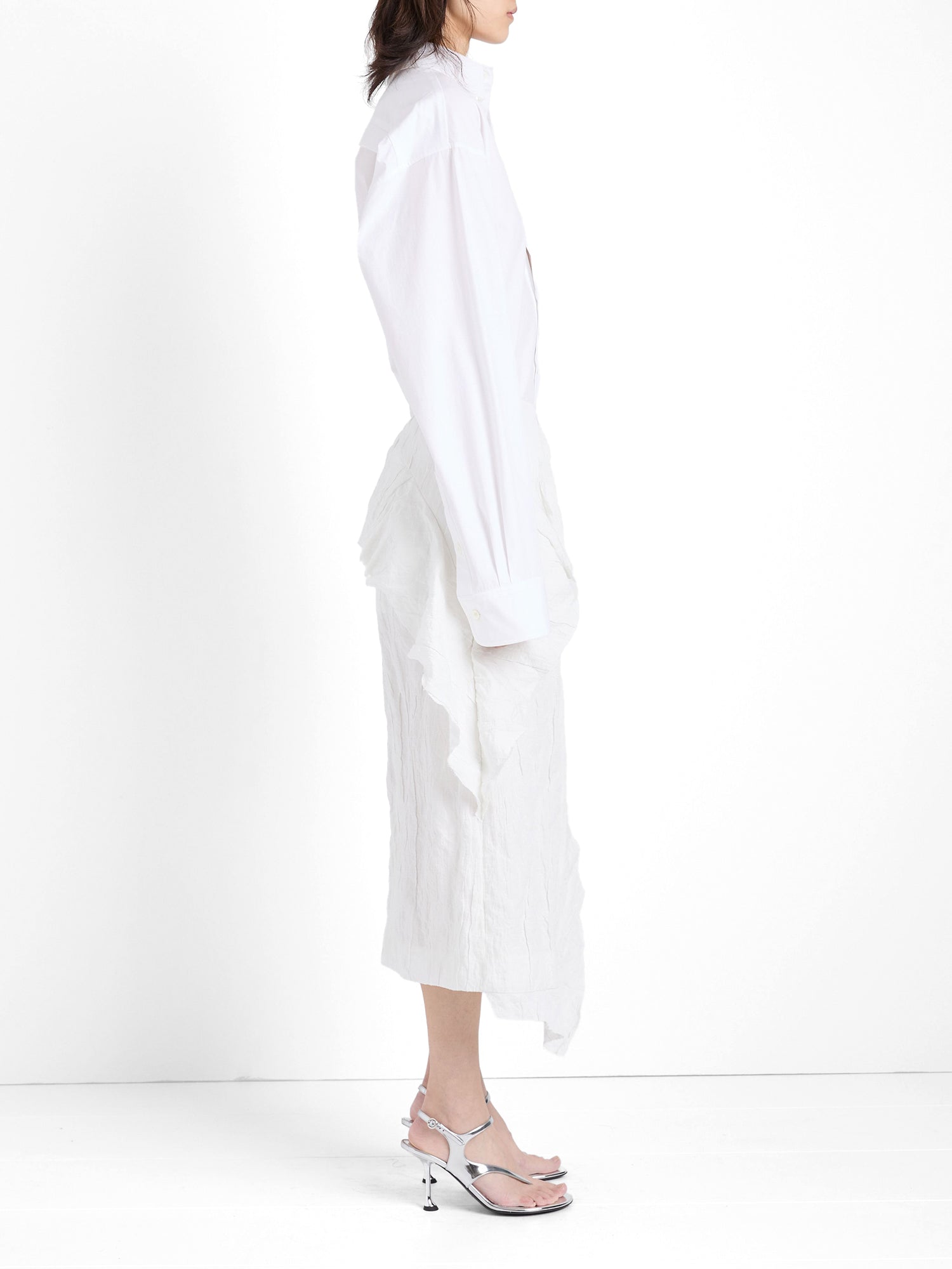 Hansly Memory Cotton Midi Skirt