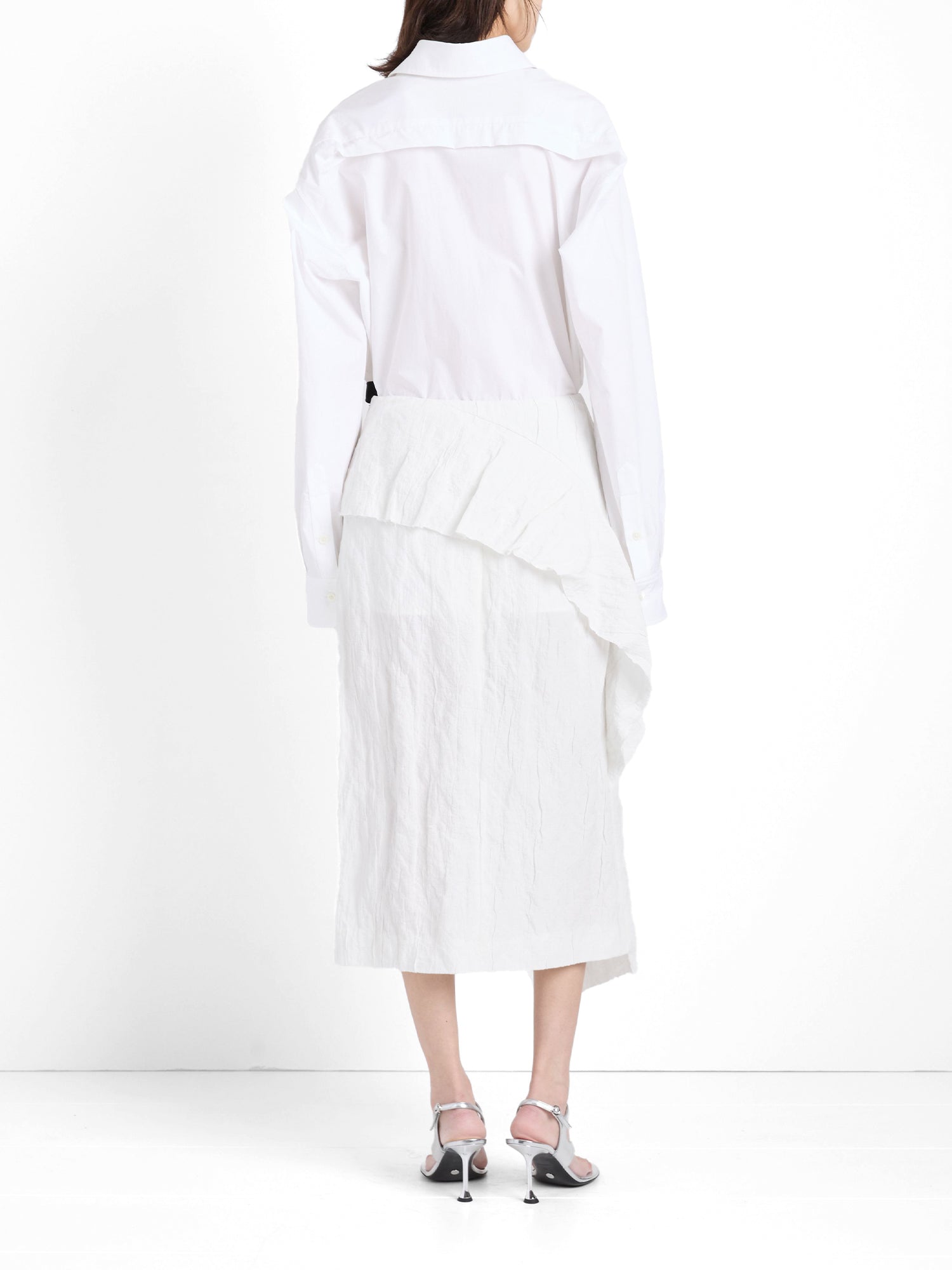 Hansly Memory Cotton Midi Skirt