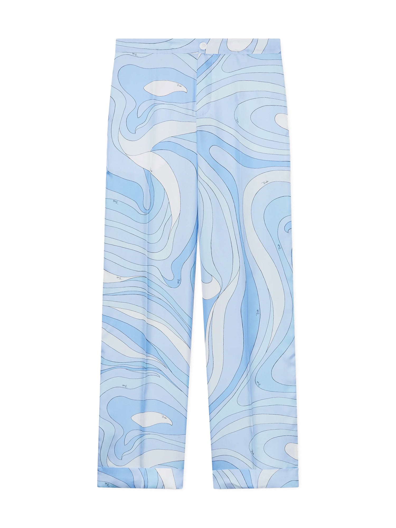 Marmo Print Silk Pants