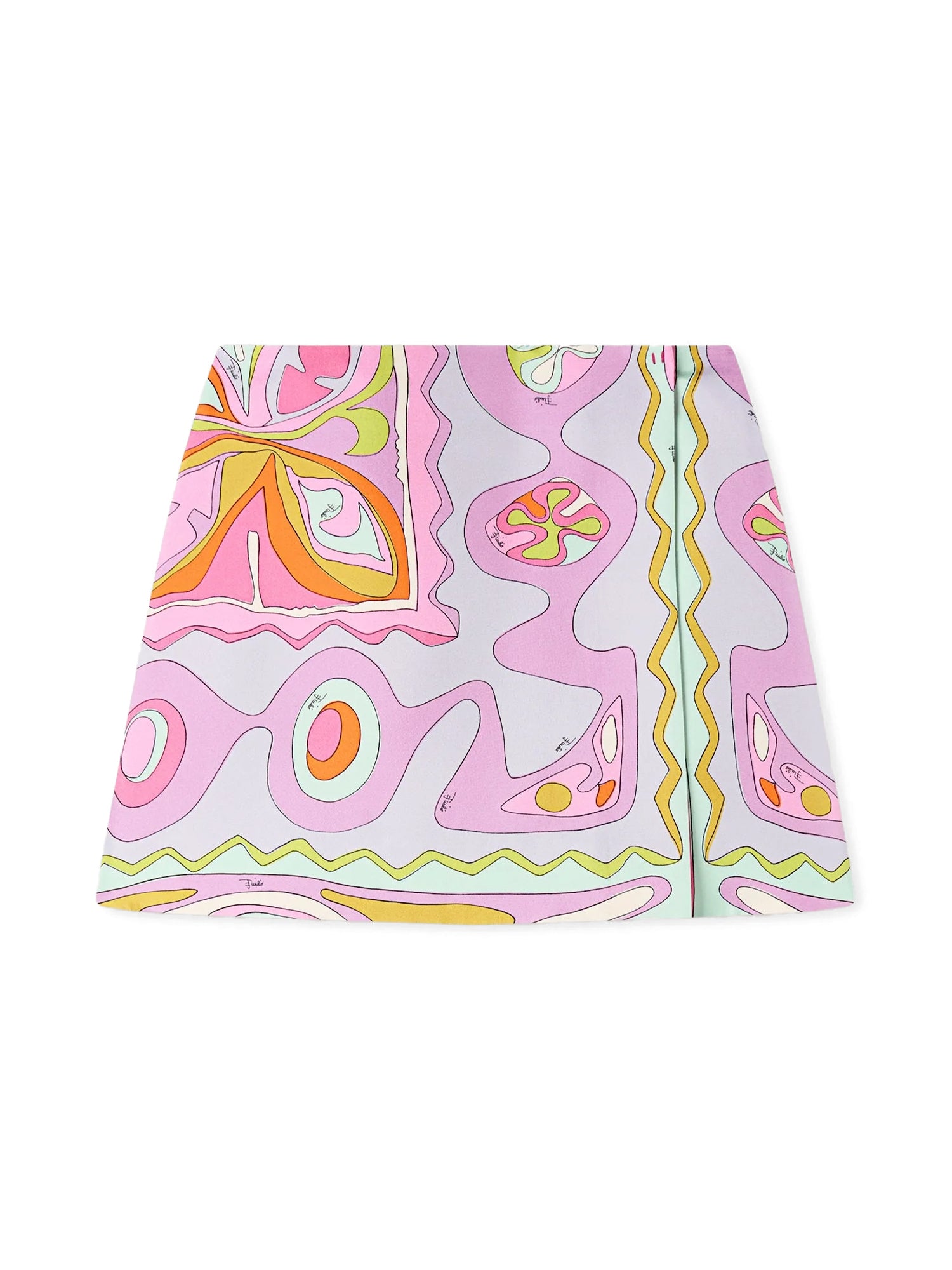 Angoli Print Silk Mini Skirt