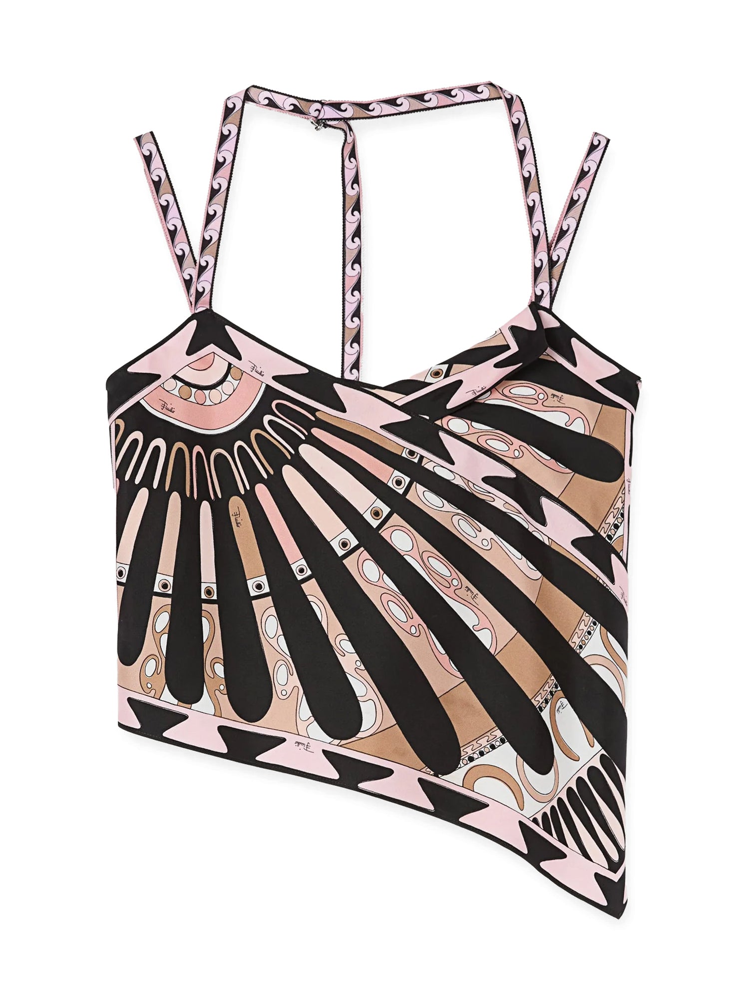 Soleil Print Silk Scarf Top