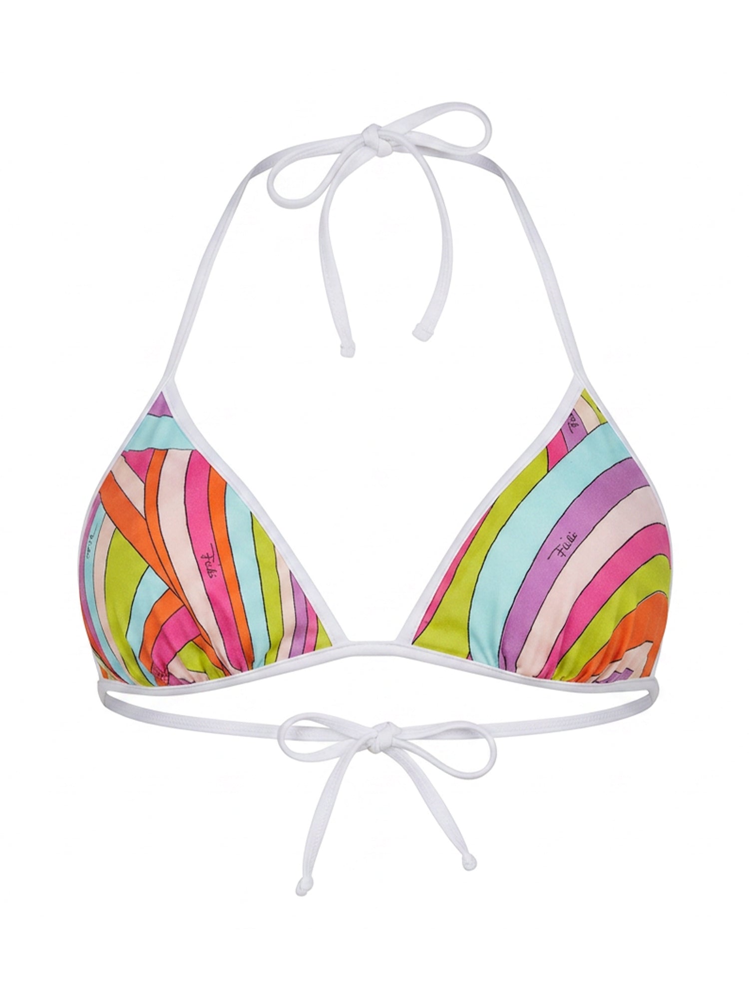 Iride Print Triangle Bikini Top