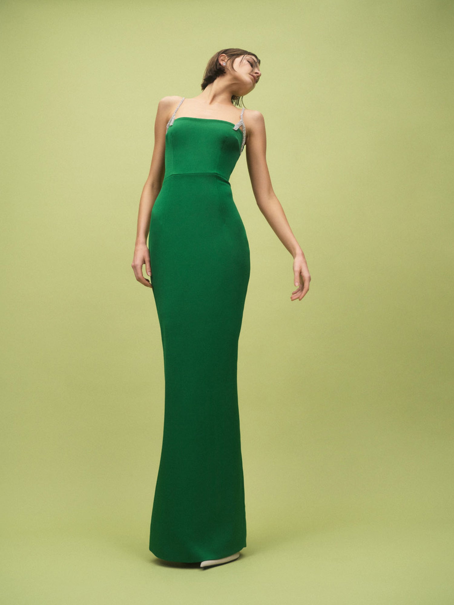 Leora Satin Embellished Gown