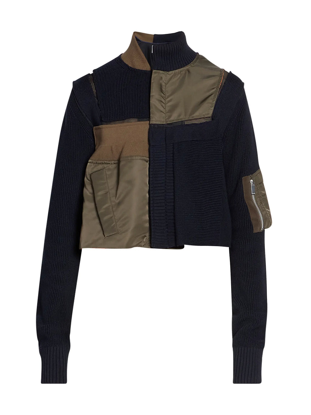sacai | Paneled Nylon Twill x Knit Blouson – Kirna Zabête