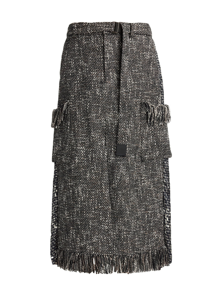 sacai | Tweed Belted Midi Skirt – Kirna Zabête