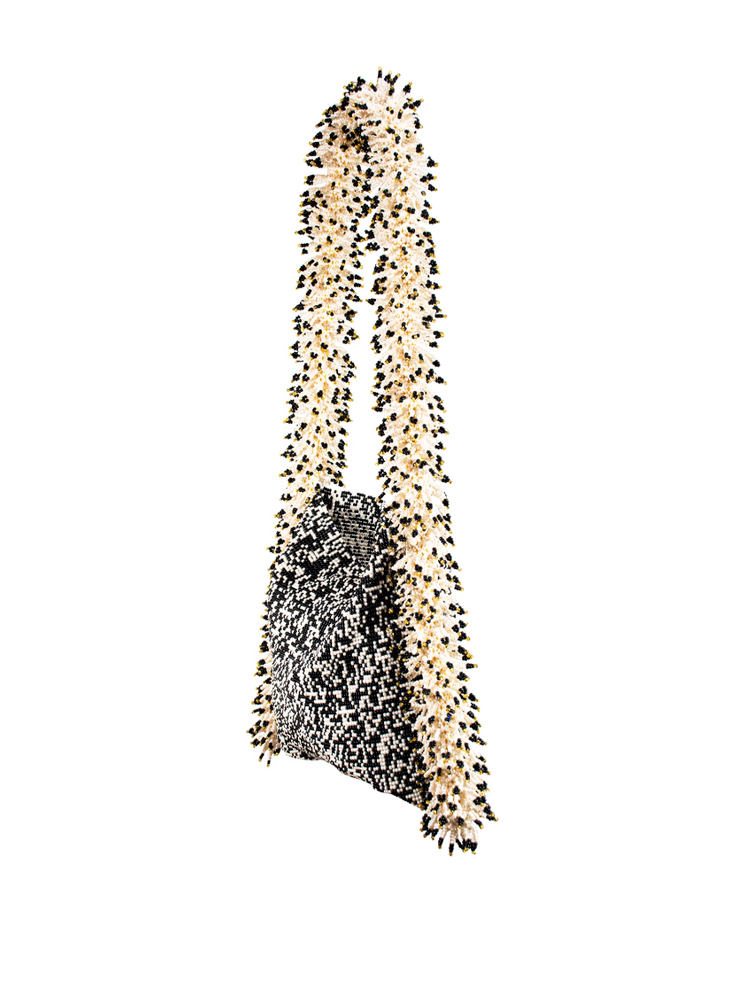 Cream, Grey, and Black Camila Bag