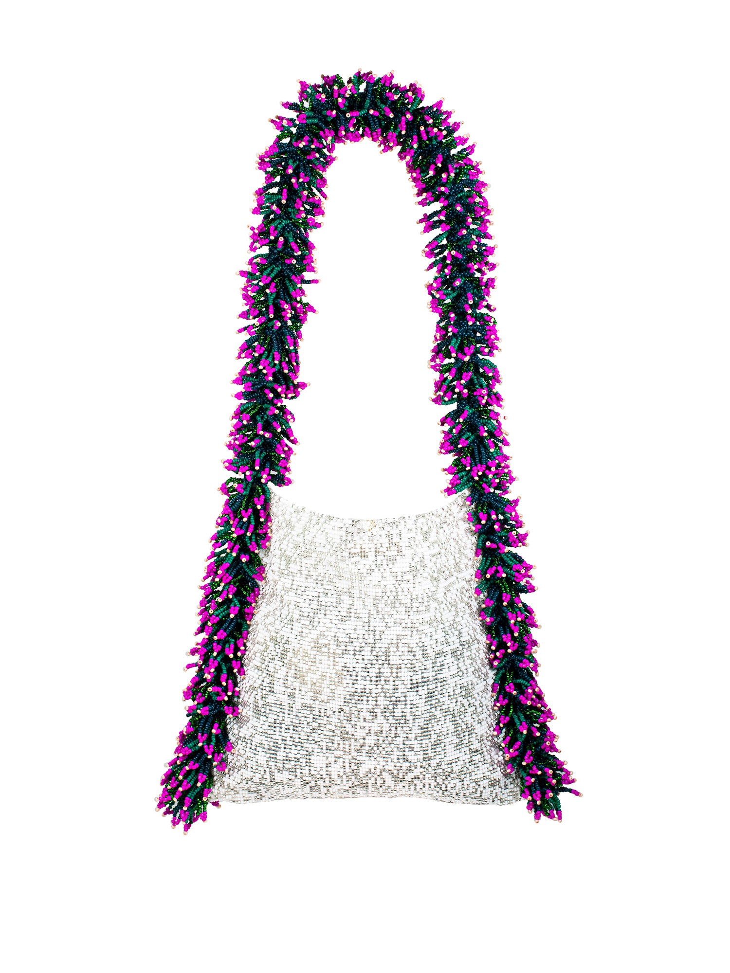 Silver, Green, and Pink Camila Bag