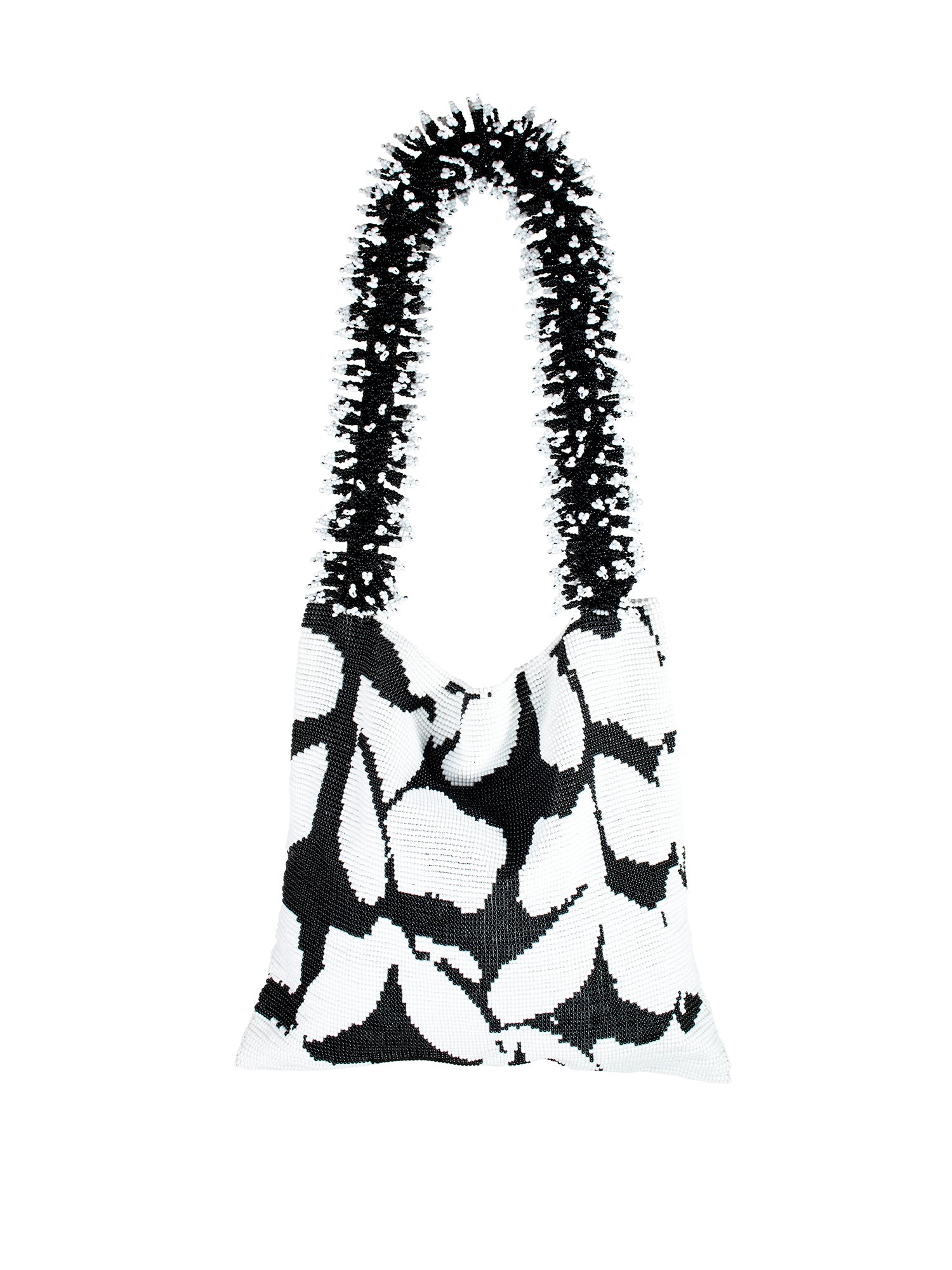 Black and White Clash of Prints Bag