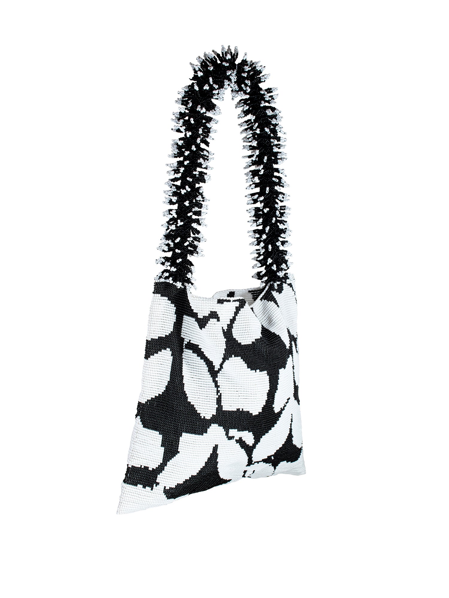 Black and White Clash of Prints Bag