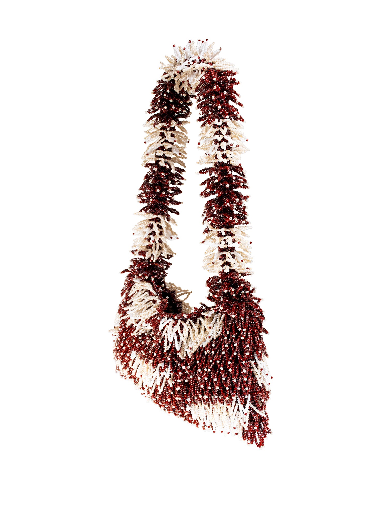 Burgundy and Cream Nina Bag