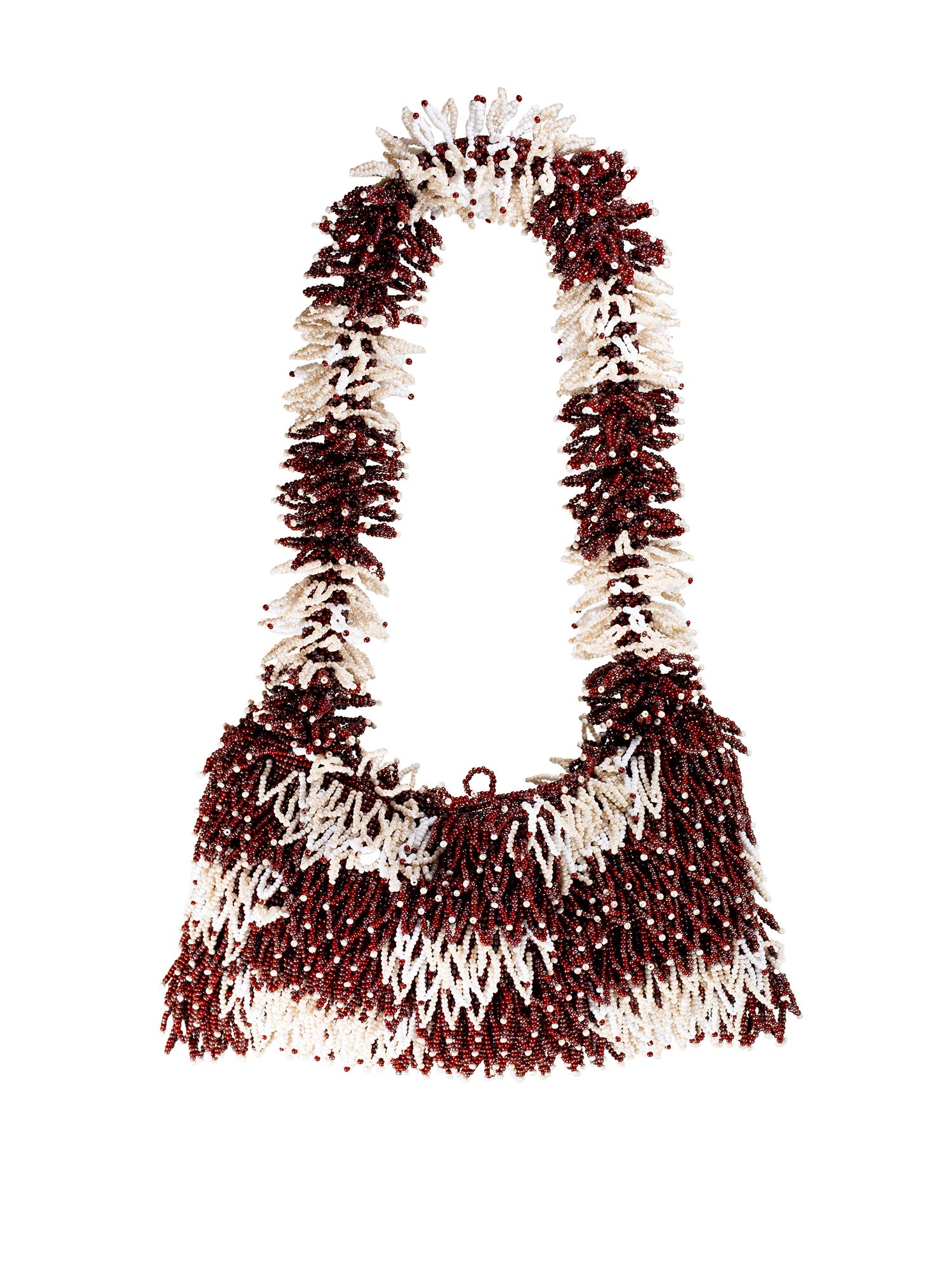 Burgundy and Cream Nina Bag