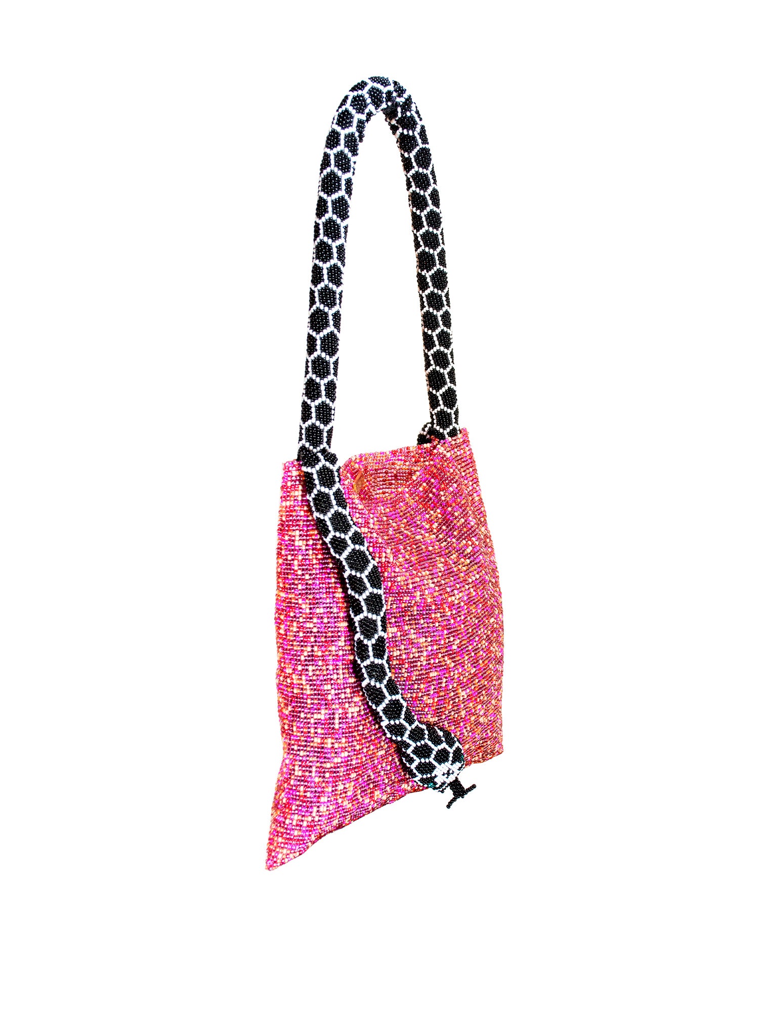 Pink, White, and Black Large Serpent Bag