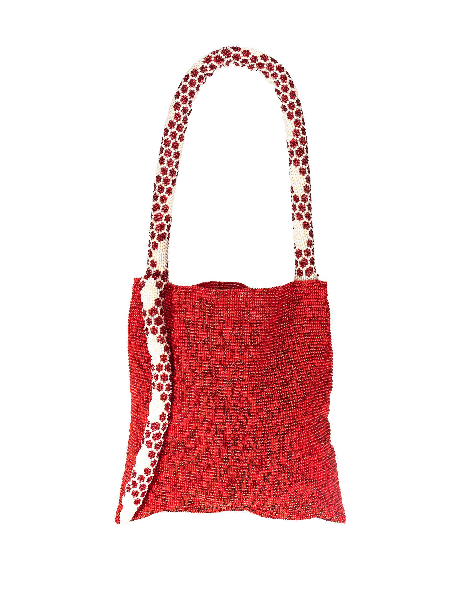 Red and White Large Serpent Bag