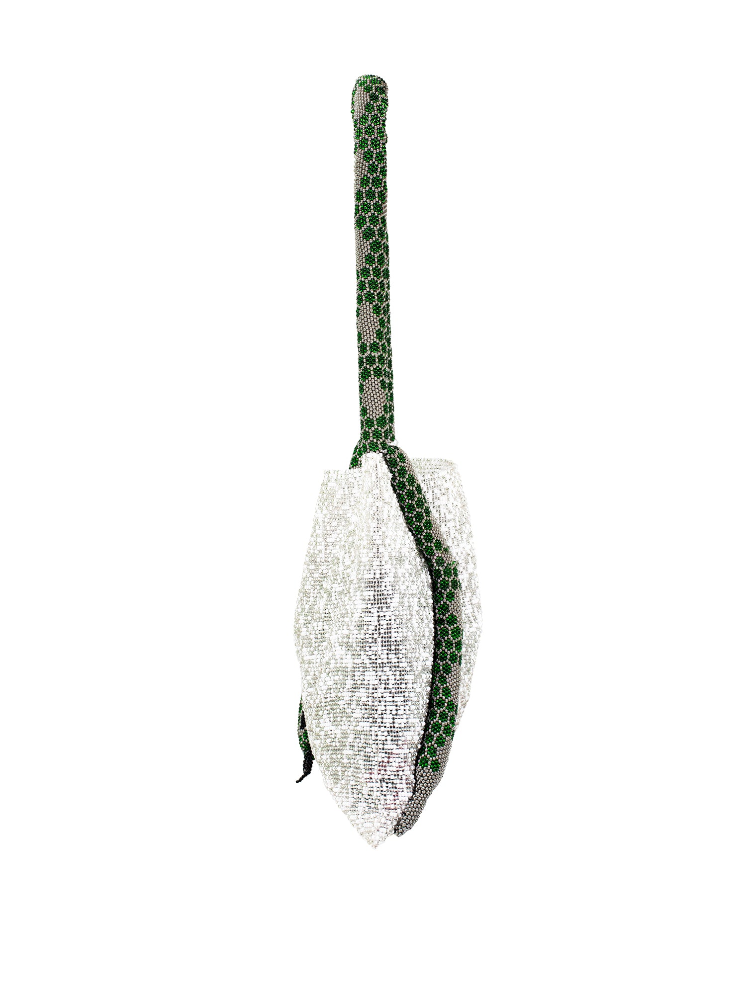 White, Green, and Silver Large Serpent Bag