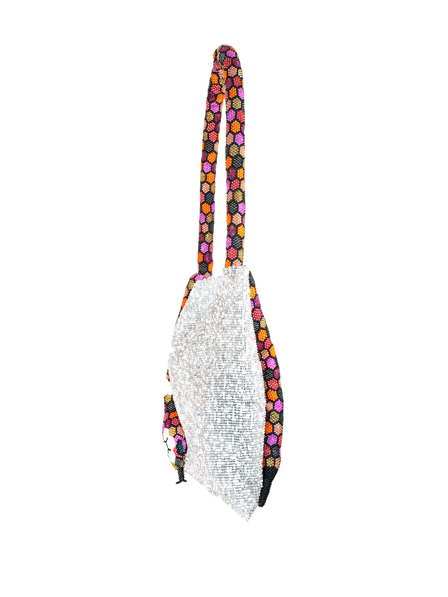 White, Silver, and Multi Small Serpent Bag