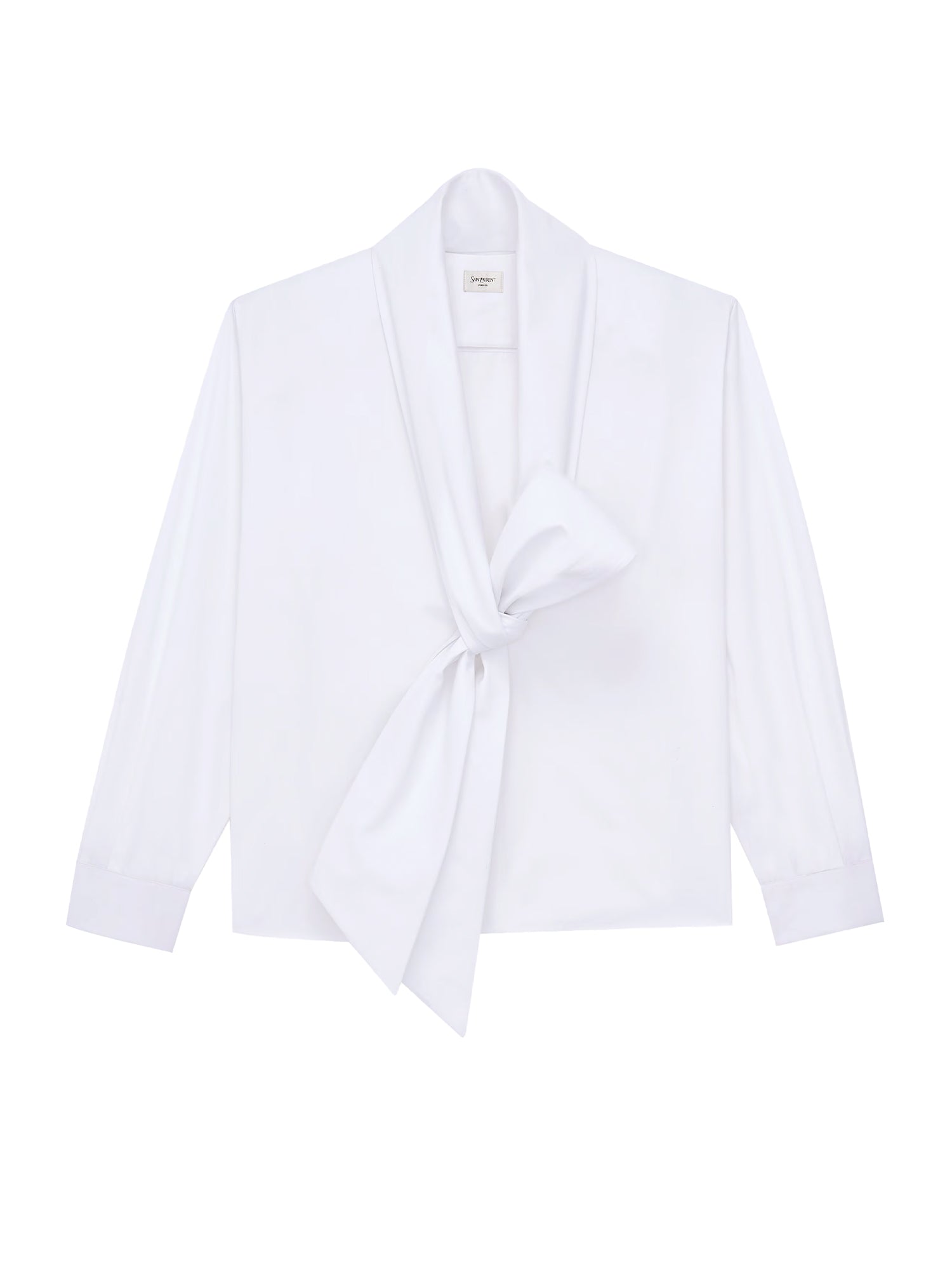 Cotton Poplin Lavallière Shirt