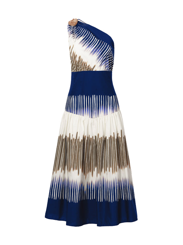 Catalina One-Shoulder Cotton Midi Dress