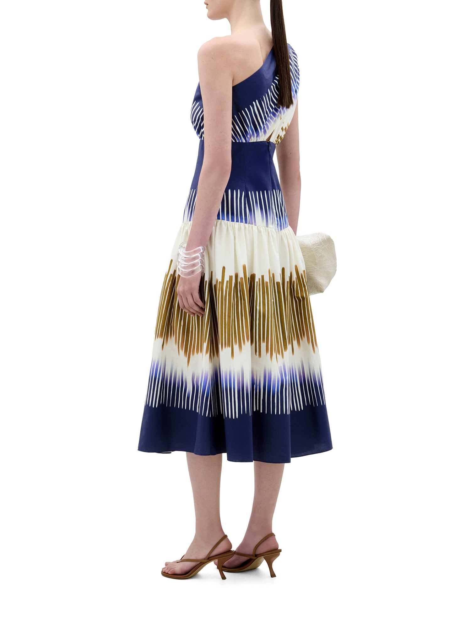 Catalina One-Shoulder Cotton Midi Dress